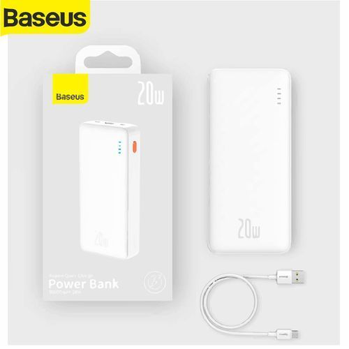 Baseus Power Bank 20000mAh Charge Rapide PD 20W, 2 Ports de Sortie USB-A et USB-C
 Fiche Technique et Prix au Maroc