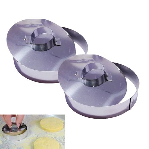 Cercle à Vacherin Inox + Poussoir, Outil pour préparer Harcha & Mini Pizza, 2 Pcs
 Fiche Technique et Prix au Maroc