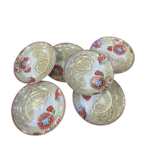Coin De Chine Coffret 6 Assiettes Gateaux en porcelaine - Blanc & Doré
 Fiche Technique et Prix au Maroc
