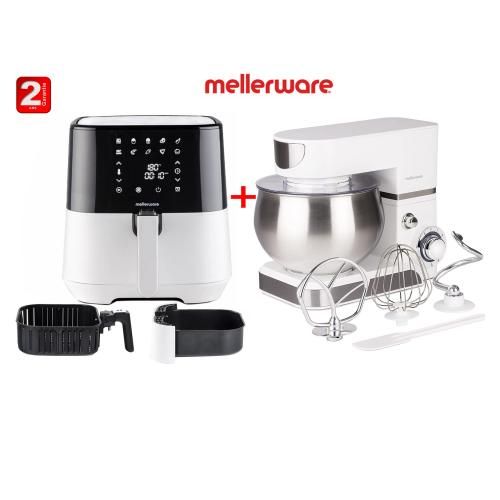 Mellerware Friteuse à air sans huile WHITE XXL 5.5L+Robot Pétrin WHITE-2ans de garantie
 Fiche Technique et Prix au Maroc