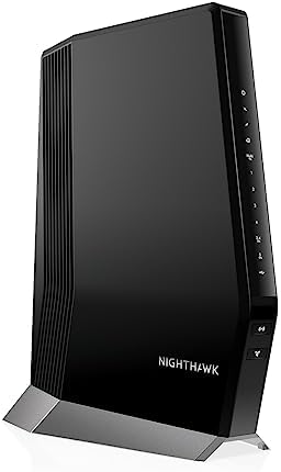 Modem câble NETGEAR Nighthawk avec routeur WiFi 6 intégré (CAX80) - Compatible avec tous les principaux fournisseurs, y compris.  Xfinity, Spectre, Cox |  Jusqu'à 6 Gbps de vitesse AX6000 DOCSIS 3.1
 Avis, Fiche Technique et Prix au Maroc