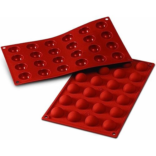 Moule Forme Demi-Sphères 24 Cavités Silicone Terre Cuite Rouge
 Fiche Technique et Prix au Maroc