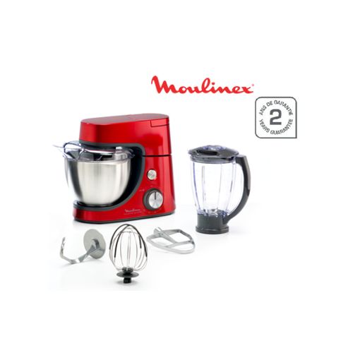 Moulinex Robot Pâtissier QA518 - 1100W - Rouge - Garantie 2 ans
 Fiche Technique et Prix au Maroc