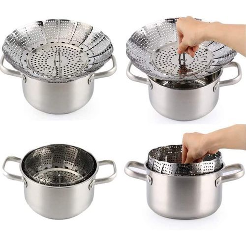 Panier à vapeur pliable INOX pour poêles  et cocottes
 Fiche Technique et Prix au Maroc