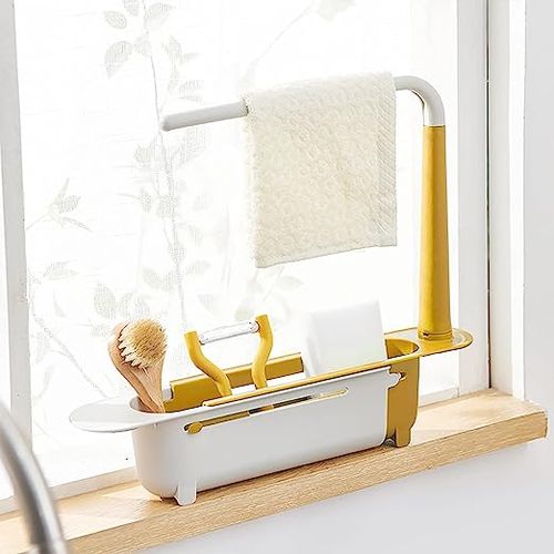 Rangement pratique pour serviettes, savon et éponge dans la cuisine
 Fiche Technique et Prix au Maroc