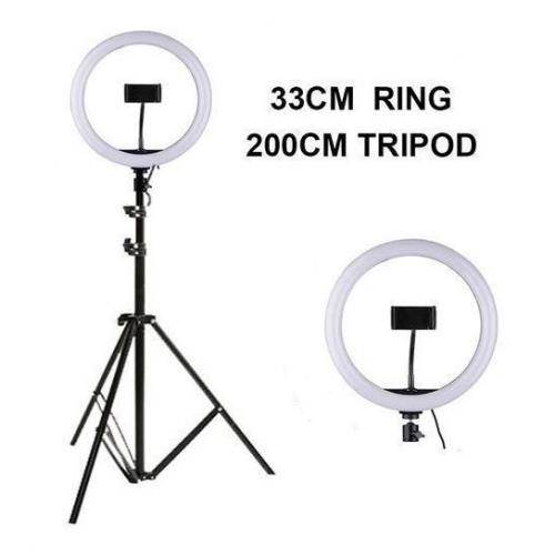Ring Light LED 33cm avec trepied et Support Telephone, Selfie Ring Light
 Fiche Technique et Prix au Maroc