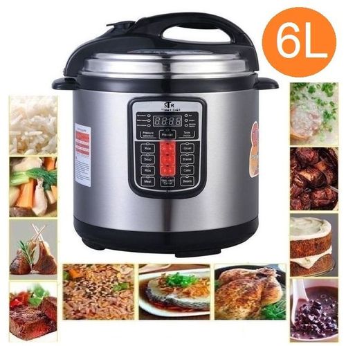 STR Robot Autocuiseur électrique à haute pression multifonction 10in1 6L/1000W
 Fiche Technique et Prix au Maroc