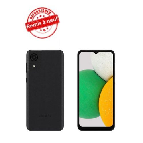 Samsung Galaxy A03 Core Chargeur non inclus - 6,5" - 2Go RAM - 32Go ROM - Remis à neuf
 Fiche Technique et Prix au Maroc