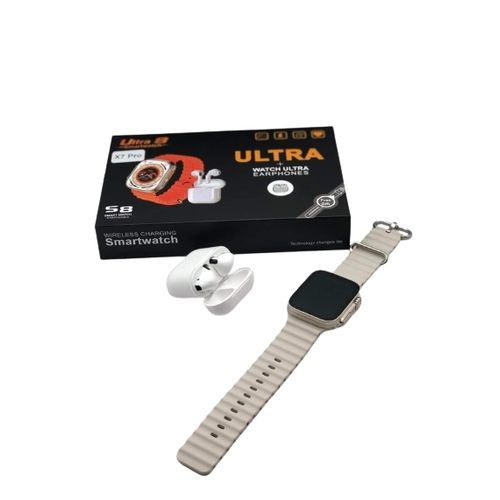 Series 8 ultra avec 2 bracelet et airpods
 Fiche Technique et Prix au Maroc