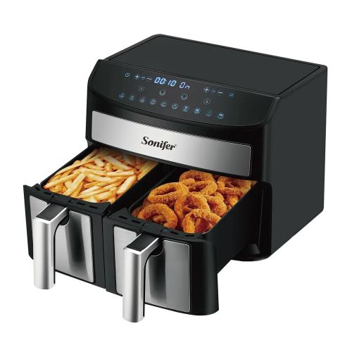 Sonifer Friteuse sans huile familiale XXL- 3,8l+3,8l - Air fryer - 2 paniers
 Fiche Technique et Prix au Maroc