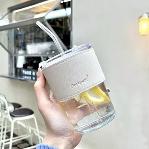 Tasse à café en verre de style Ins avec paille
 Fiche Technique et Prix au Maroc