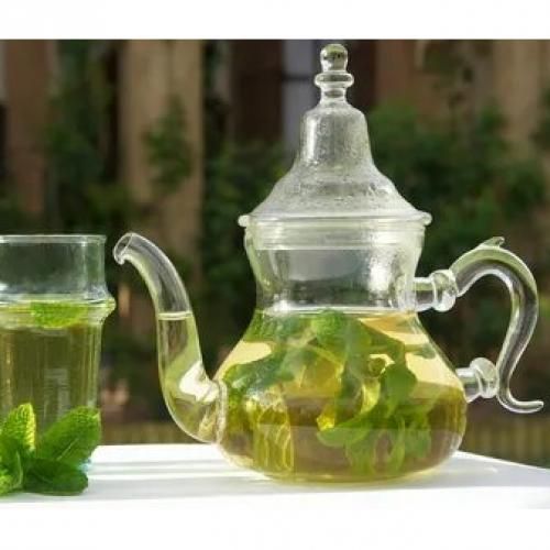 Théière de thé Marocain design moderne en verre transparent, Volume 480ml
 Fiche Technique et Prix au Maroc