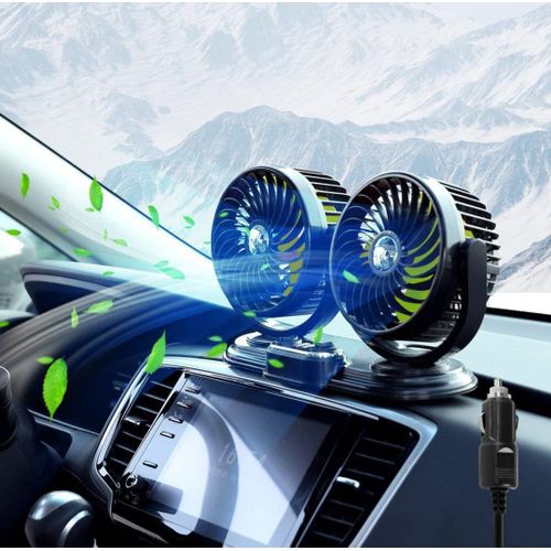 Ventilateur de refroidissement à double tête pour voiture, Refroidisseur d'air, Mini Climatiseur
 Fiche Technique et Prix au Maroc