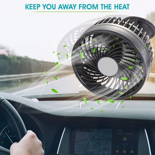Ventilateur de voiture électrique 12 V, 15,2 cm réglable à 360° qui se branche sur l'allume-cigare
 Fiche Technique et Prix au Maroc