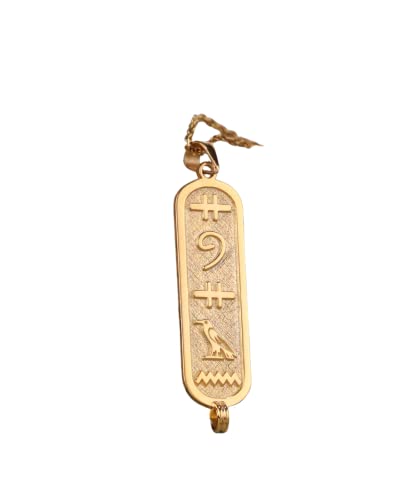 Collier cartouche personnalisé en or massif 14 carats, collier égyptien personnalisé, pendentif personnalisé hiéroglyphique, collier cartouche fantaisie par HStudio
Avis,  Fiche Technique et Prix au Maroc