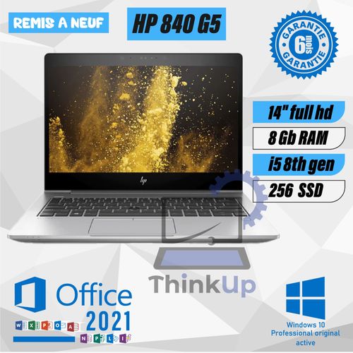 Hp ELITEBOOK 840 G5 Core i5 8ÉME Gén RAM 8Gb SSD 256Gb-Remis à neuf
 Fiche Technique et Prix au Maroc