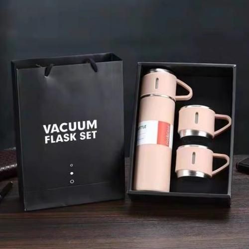 VACUUM FLASK thermos en Inox et couvercle 3 tasses pour boissons chaudes et froides 500 ml
 Fiche Technique et Prix au Maroc