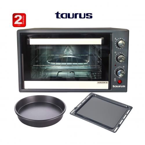 Taurus Four Electrique Inox Horizon 50L lampe,chaleur tournant 2plats-2 ans de garantie
 Fiche Technique et Prix au Maroc