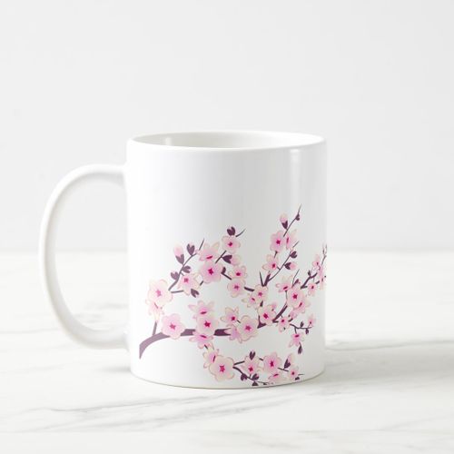 Tasse 2 Couleurs Fleurs florales de cerisier rose blanc
 Fiche Technique et Prix au Maroc