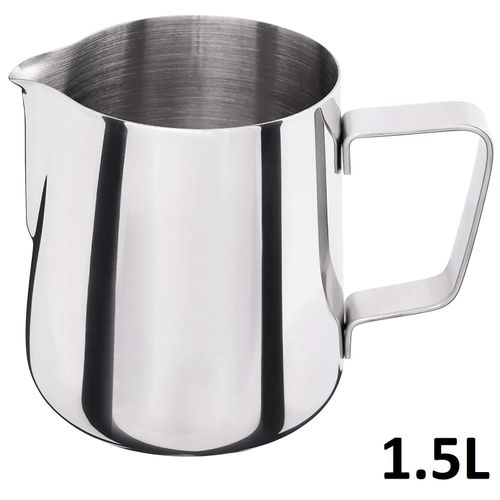 Pot à lait 1.5L INOX, Pichet à Lait  pour Faire Mousse de Lait et Capuccino
 Fiche Technique et Prix au Maroc