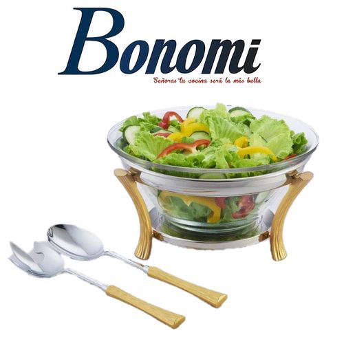 Bonomi Saladier avec couverts Doré inox
 Fiche Technique et Prix au Maroc