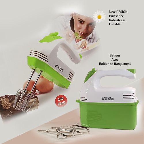 General Batteur Clever Mix Fine Creamer Ergonomique Avec Boitier de Rangement Pistache
 Fiche Technique et Prix au Maroc