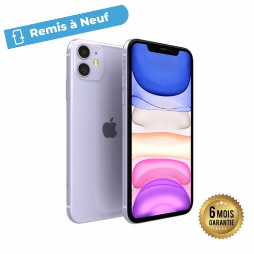 Apple iPhone 11 - 6,1" - 4GB RAM + 64 GB ROM - Reconditionné - Mauve
 Fiche Technique et Prix au Maroc