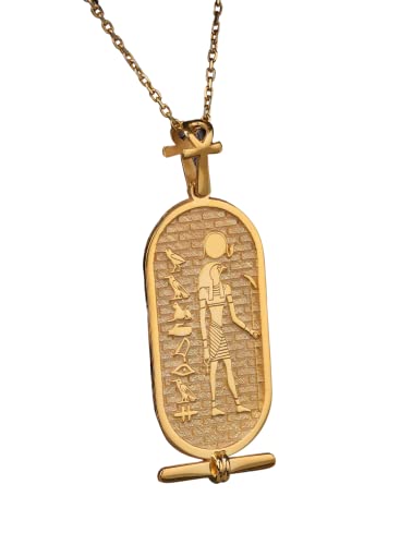 Collier de bijoux RA Cartouche, pendentif égyptien personnalisé pour femme, collier avec nom hiéroglyphe égyptien, collier cartouche personnalisé par HStudio (XS, rempli d'or)
Avis,  Fiche Technique et Prix au Maroc