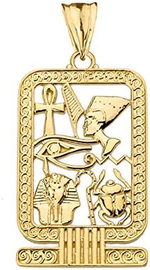 Exquis pendentif cartouche égyptienne antique en or jaune 10 carats
Avis,  Fiche Technique et Prix au Maroc