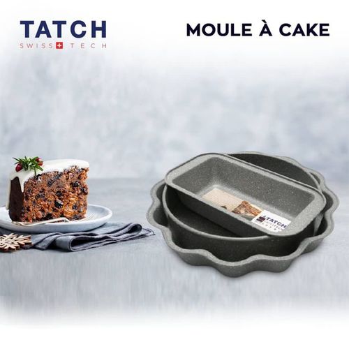 TATCH Extra Pack 3 Moules à Gâteau Antiadhésifs à Charnières, Fond Amovible - Gris
 Fiche Technique et Prix au Maroc
