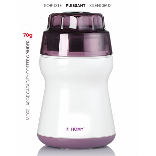 Homy Moulin à Café, Epices, Fruits Secs - moulinexpresso Puissant non bruyant Top Top
 Fiche Technique et Prix au Maroc