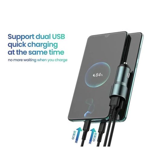 Vidvie Chargeur  Allume Cigare Double Port USB  Cable Type C - Voiture Véhicule Camion
 Fiche Technique et Prix au Maroc