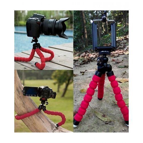 Mini Flexible Trépied Super Légère Ajustable Rotatif Poulpe Avec Support pour Smartphone et caméra d'action (Rouge)
 Fiche Technique et Prix au Maroc