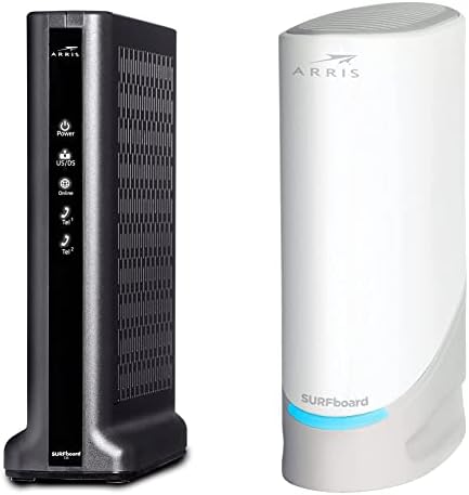 ARRIS Surfboard T25 DOCSIS 3.1 Modem câble Gigabit |  Comcast Xfinity Internet et voix |  Deux ports 1 Gbit/s et modem câble multi-Gigabit Surfboard S33 DOCSIS 3.1
 Avis, Fiche Technique et Prix au Maroc