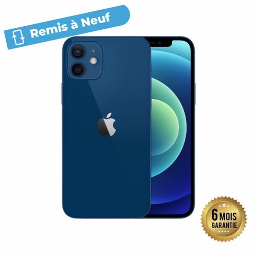 Apple iPhone 12 - 4GB + 64GB - Reconditionné - Bleu
 Fiche Technique et Prix au Maroc