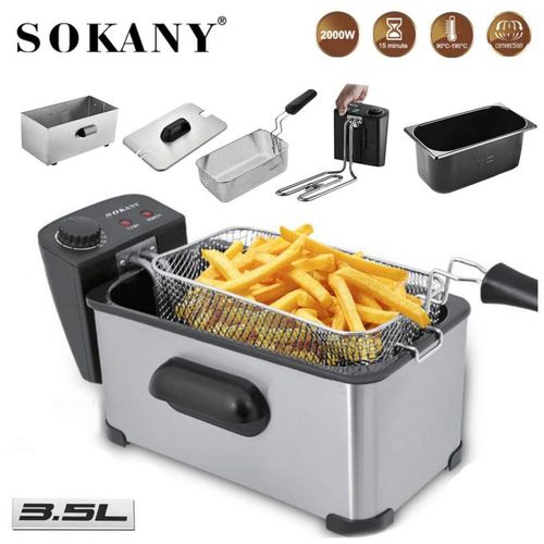 Sokany Friteuse à huile electrique 2000w
 Fiche Technique et Prix au Maroc