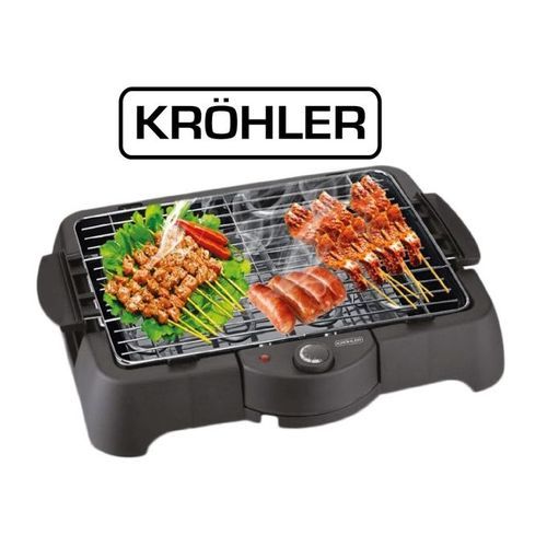 KRÖHLER Grill électrique  2000W - Réglable - Noir
 Fiche Technique et Prix au Maroc