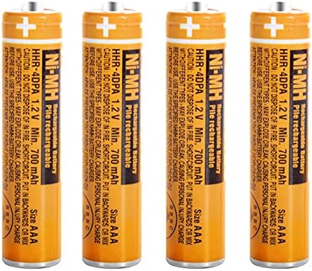EOCIK Lot de 4 batteries rechargeables HHR-4DPA NI-MH pour Panasonic 1,2 V 700 mAh AAA pour téléphones sans fil
 Fiche Technique et Prix au Maroc