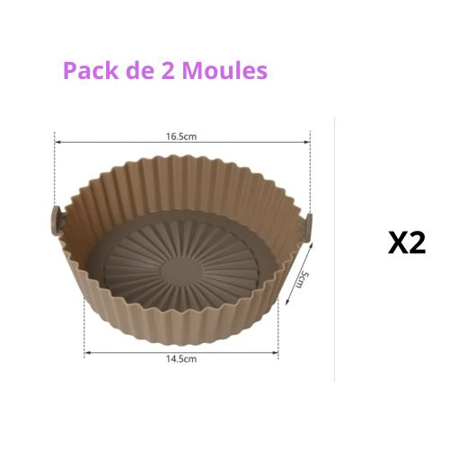 2 Pièces Moule Air Fryer en Silicone, Panier Réutilisable pour friteuse à air/four
 Fiche Technique et Prix au Maroc