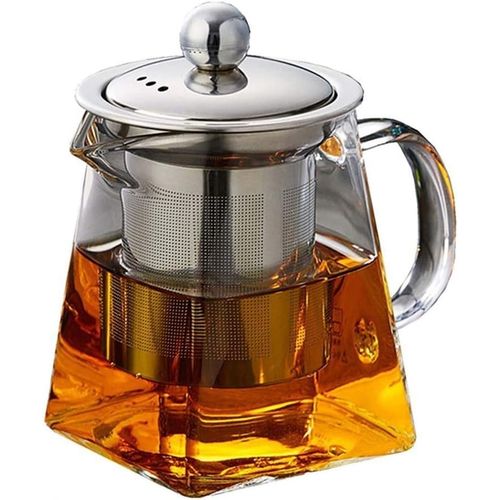 Théière en verre Résistant au feu et la chaleur, Cafetière, avec filtre, 650ml
 Fiche Technique et Prix au Maroc