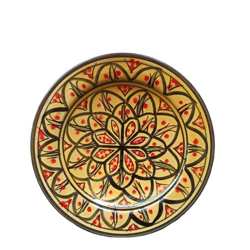 Assiette en poterie pour servir des bonbons et des fruits multi-usages 23 cm
 Fiche Technique et Prix au Maroc