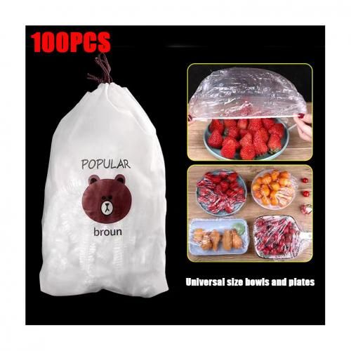 Lot De 200 Films Alimentaires Extensibles Avec élastique - Pour Fruits, Légumes, Viandes - Couleurs Assorties