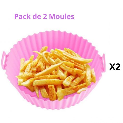 2Pcs Moule Air Fryer en Silicone,Panier Réutilisable pour friteuse à air et four
 Fiche Technique et Prix au Maroc