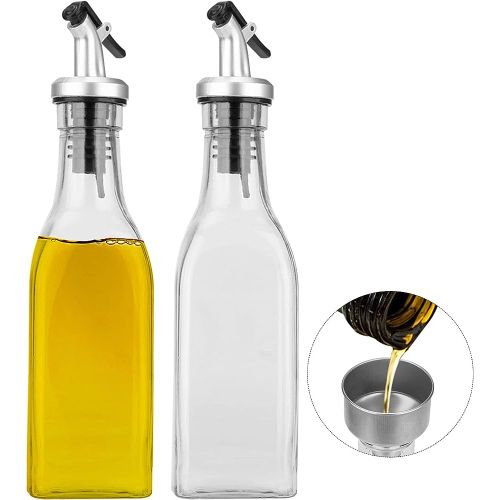 Bouteilles d'huile & vinaigre en verre 2pcs, Distributeurs d'huile 150 ml x 2
 Fiche Technique et Prix au Maroc