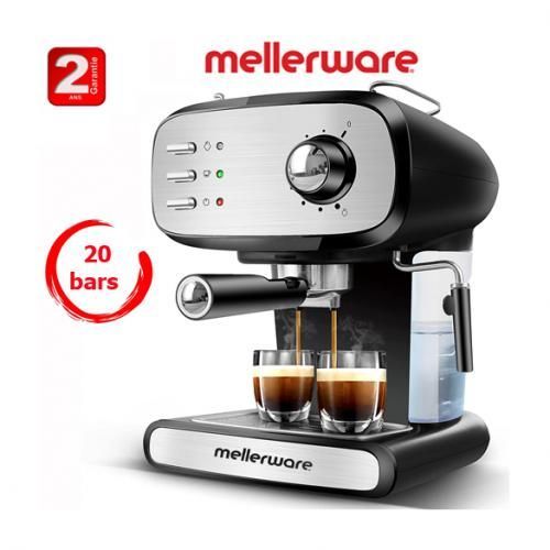 Mellerware Cafetière COFFEE MAKER CM201 Machines à Café Expresso 20 Bars - 2 ans de garantie
 Fiche Technique et Prix au Maroc