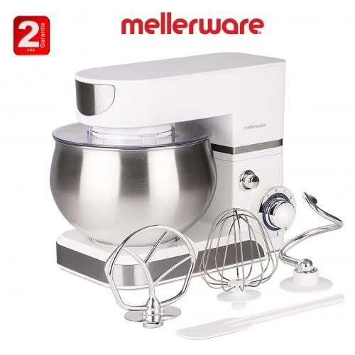 Mellerware Robot Pétrin WHITE 1000W 6 vitesses+ Bol en inox, capacité 5L-2ans de garantie
 Fiche Technique et Prix au Maroc