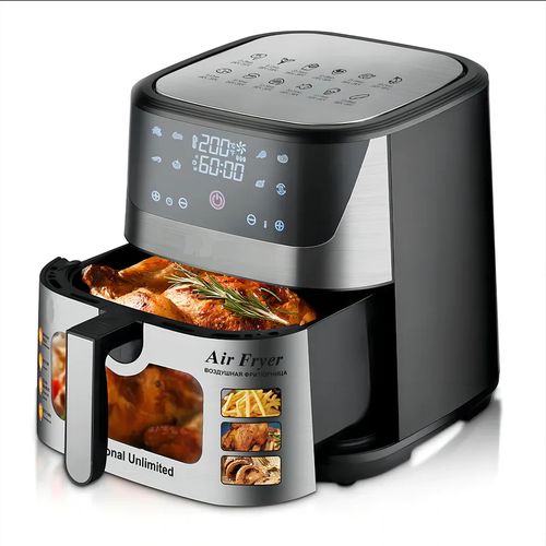 Robolux Friteuse sans huile XXL ,ecran LCD tactile 10 litre 1700w, air fryer 8 programme
 Fiche Technique et Prix au Maroc