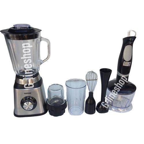 TATCH Pack  Blender Bol En Verre YX914 + Mixeur plongeant 4EN1 Black  G-lineshop
 Fiche Technique et Prix au Maroc