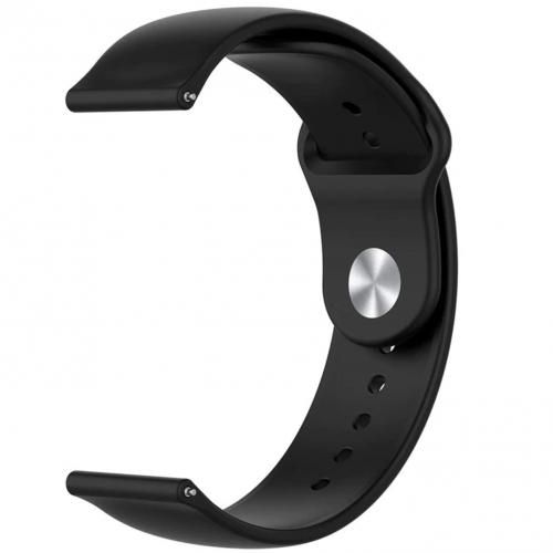 Bracelet de montre en silicone souple 22 mm (noir)
 Fiche Technique et Prix au Maroc