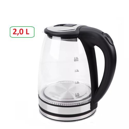 Bouilloire électrique, grande capacité 2.0L haute verre
 Fiche Technique et Prix au Maroc